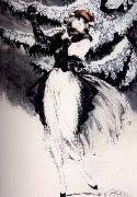 Louis Lcart Mink scarf oil painting artist